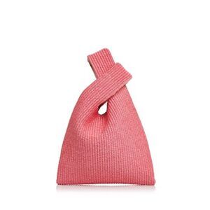 Arron Women's Pink Crochet Double Flat Strap Handbag Purse